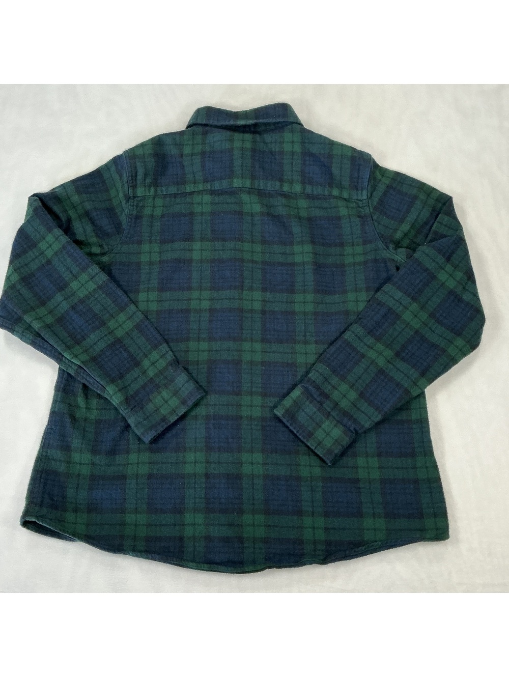 L.L.Bean Flannel Women Medium Blackwatch Plaid Relaxed Fit Button Up 100% Cotton - Picture 2 of 7